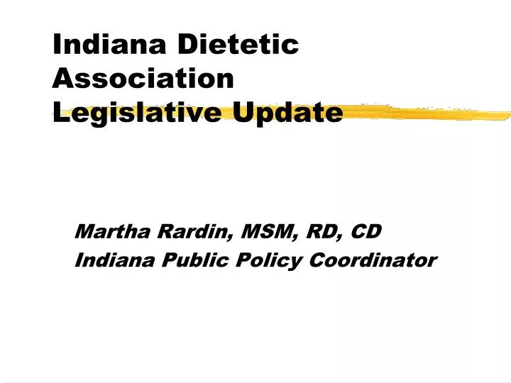 indiana dietetic association legislative update