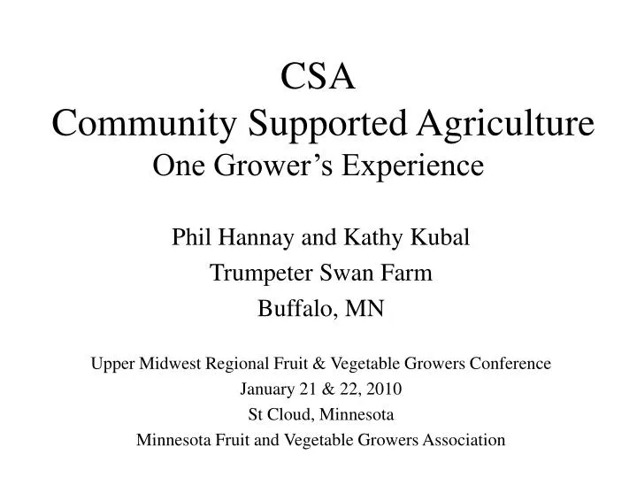 csa community supported agriculture one grower s experience