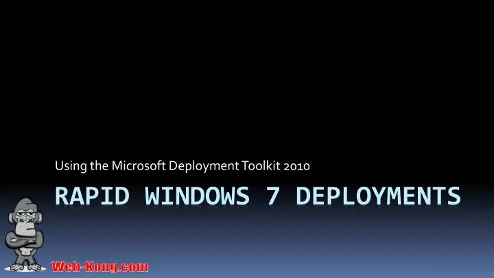 using the microsoft deployment toolkit 2010