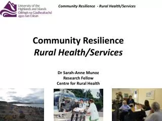 Community Resilience - Rural Health/Services