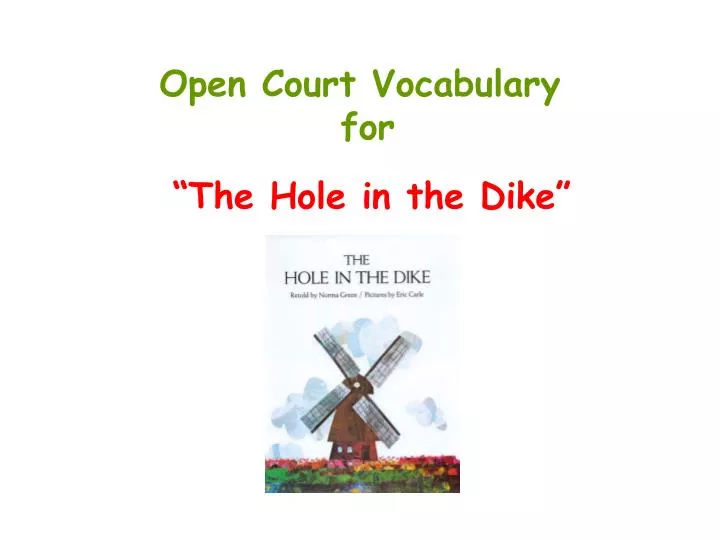 open court vocabulary for