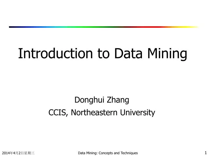 introduction to data mining