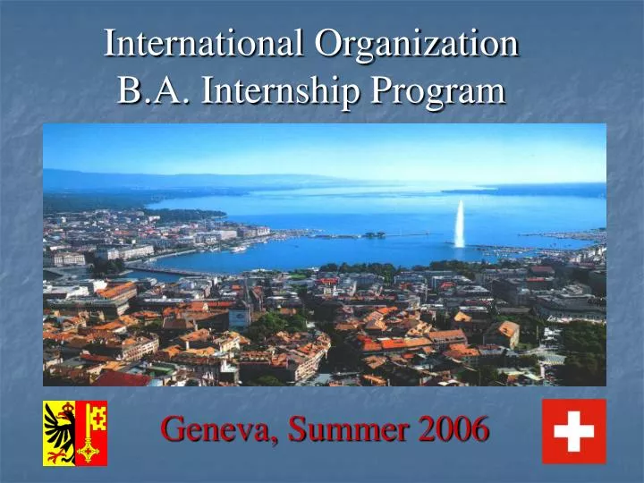 international organization b a internship program