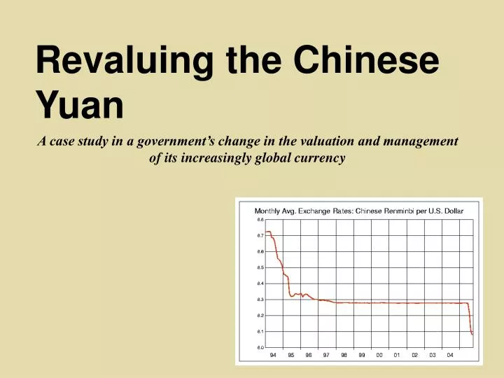 revaluing the chinese yuan