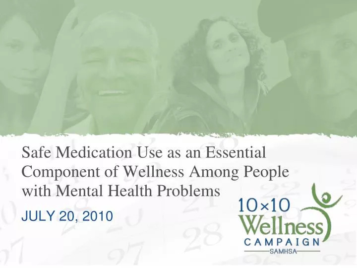 safe medication use as an essential component of wellness among people with mental health problems