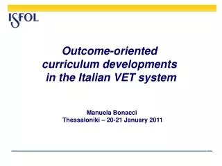 Outcome-oriented curriculum developments in the Italian VET system