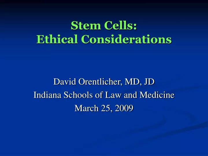 stem cells ethical considerations