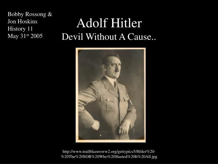 adolf hitler devil without a cause