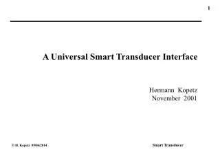 A Universal Smart Transducer Interface