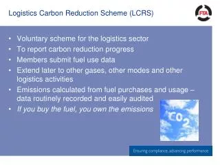 Logistics Carbon Reduction Scheme (LCRS)