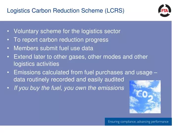 logistics carbon reduction scheme lcrs