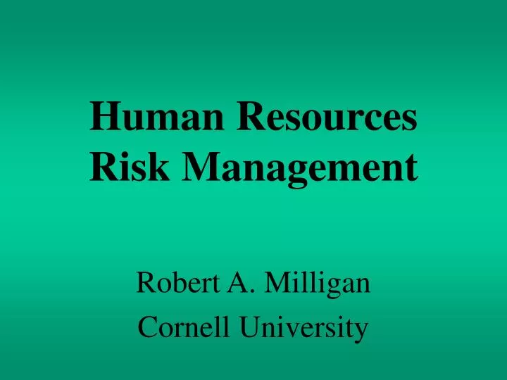 human resources risk management