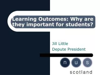Learning Outcomes: Why are they important for students?