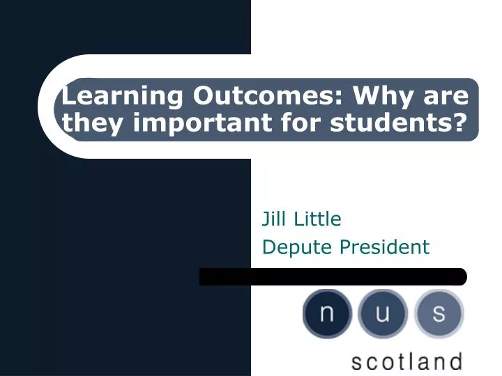 learning outcomes why are they important for students