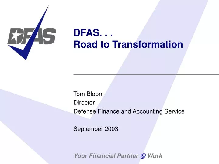 dfas road to transformation