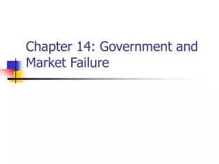 Chapter 14: Government and Market Failure