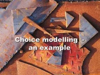 choice modelling an example