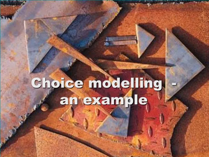choice modelling an example