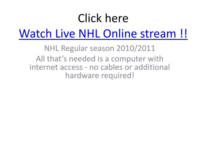 click here watch live nhl online stream