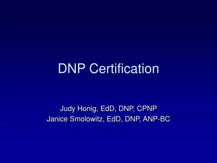 dnp certification