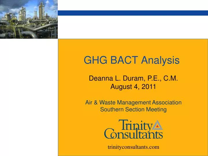 ghg bact analysis