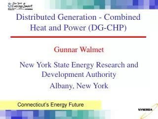 Distributed Generation - Combined Heat and Power (DG-CHP)