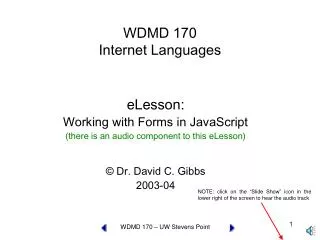 WDMD 170 Internet Languages