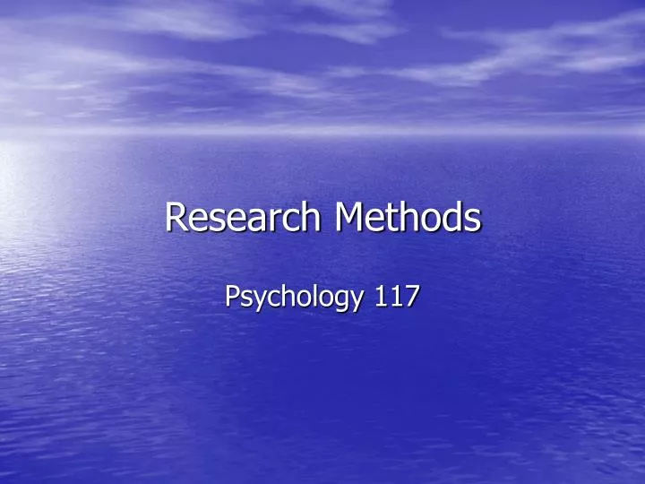 research methods