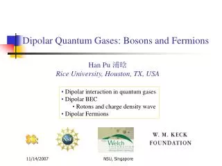 Dipolar Quantum Gases: Bosons and Fermions
