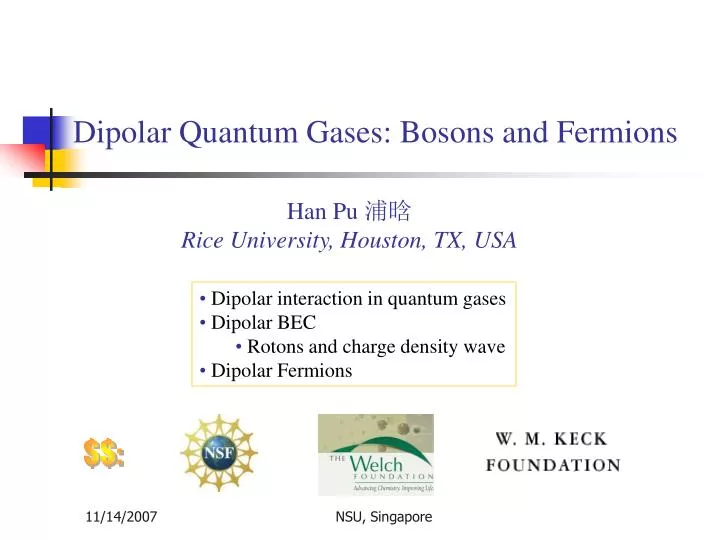 dipolar quantum gases bosons and fermions