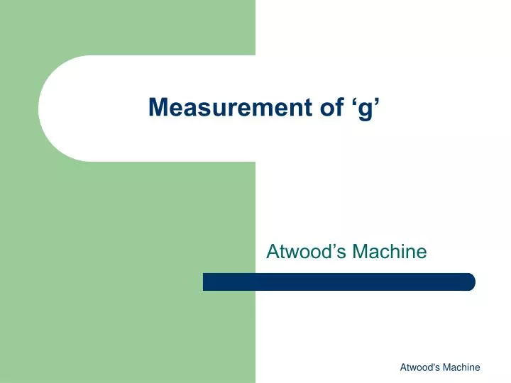 measurement of g