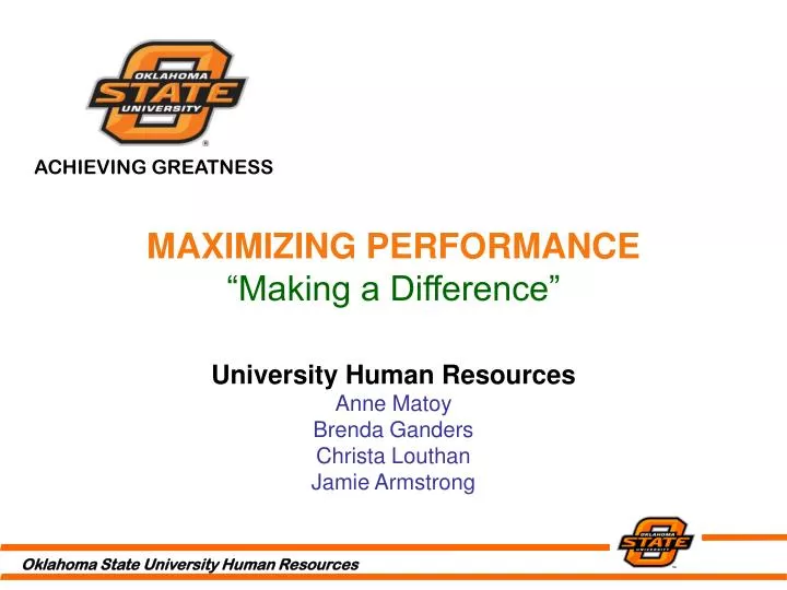 maximizing performance making a difference