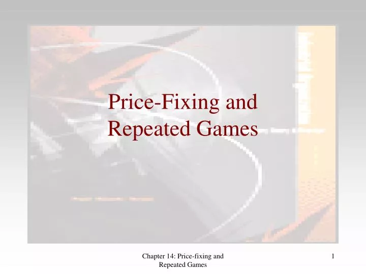 price fixing and repeated games