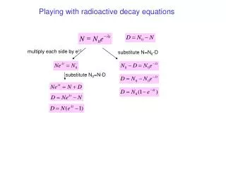 Playing with radioactive decay equations