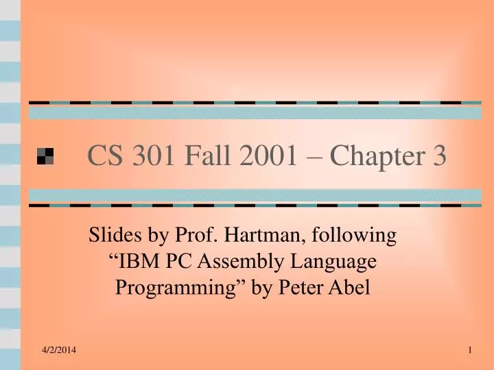 cs 301 fall 2001 chapter 3