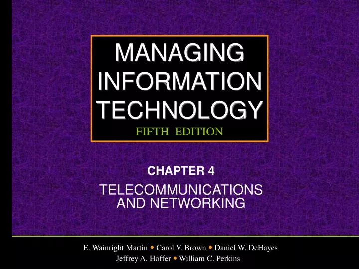 chapter 4 telecommunications and networking