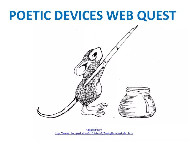 poetic devices web quest