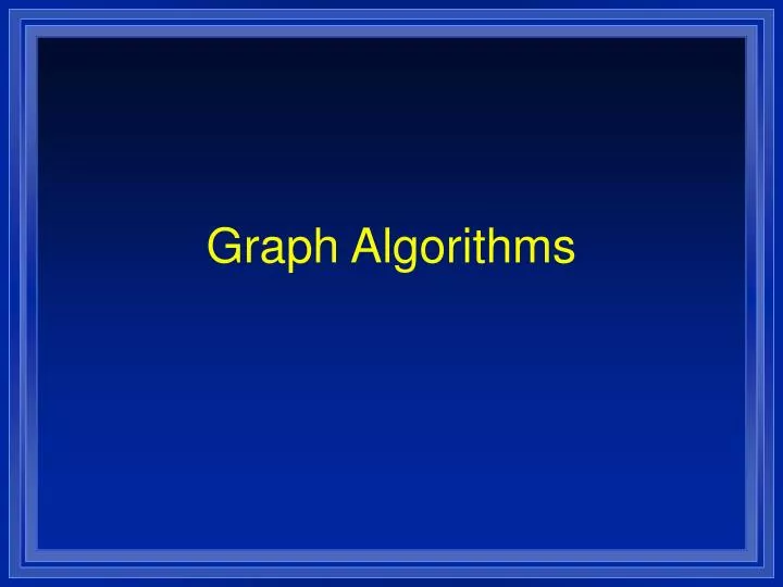 graph algorithms