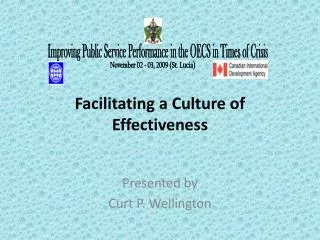 Facilitating a Culture of Effectiveness