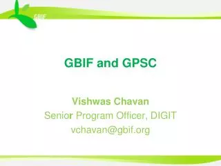 GBIF and GPSC