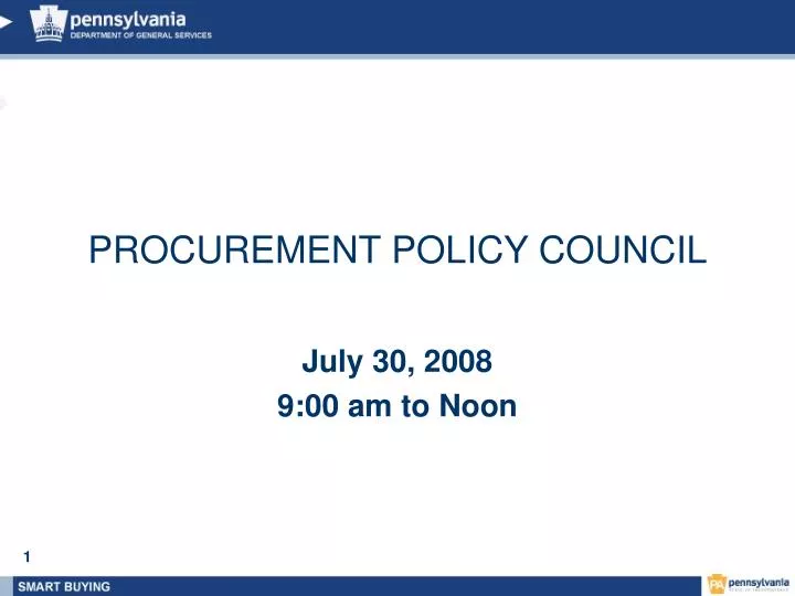 procurement policy council