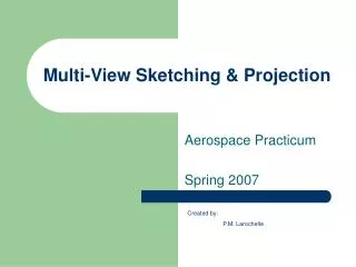 Multi-View Sketching &amp; Projection