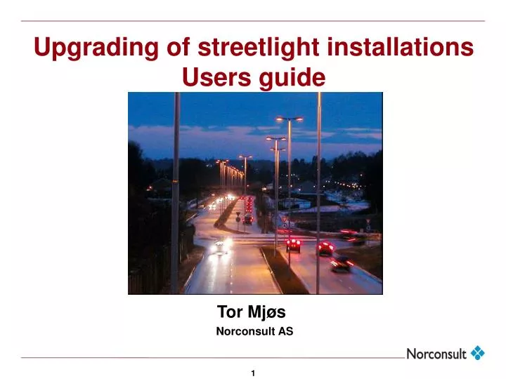 upgrading of streetlight installations users guide