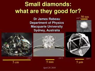 Small diamonds: what are they good for?