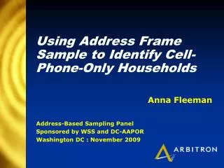 Using Address Frame Sample to Identify Cell-Phone-Only Households