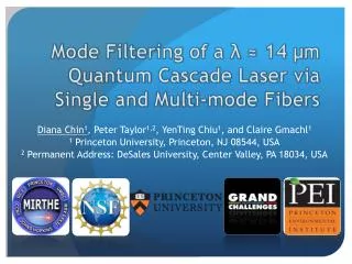 Mode Filtering of a λ ≈ 14 μm Quantum Cascade Laser via Single and Multi-mode Fibers