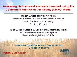 Assessing bi-directional ammonia transport using the Community Multi-Scale Air Quality (CMAQ) Model