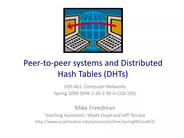 peer to peer systems and distributed hash tables dhts