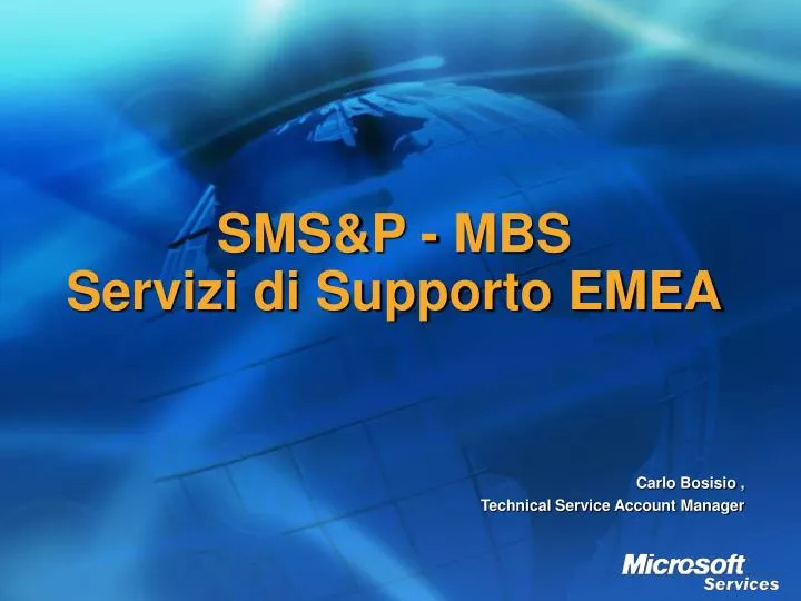 sms p mbs servizi di supporto emea