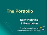 Mastering the Writing Portfolio: A Workshop for Early Semester Success - slide 1